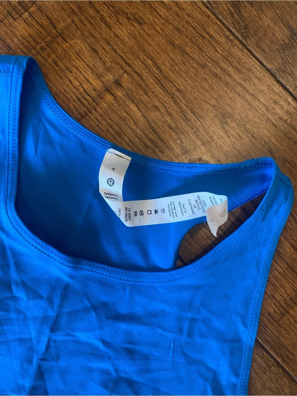 NWT Lululemon lightweight stretch run tank blue size 4 xs small $68 value
